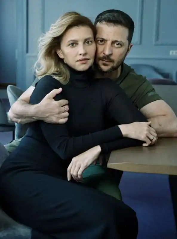 Olena Zelenska e Volodymyr Zelensky su Vogue