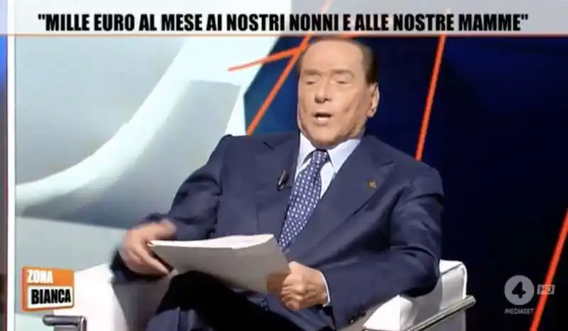 SILVIO BERLUSCONI A ZONA BIANCA