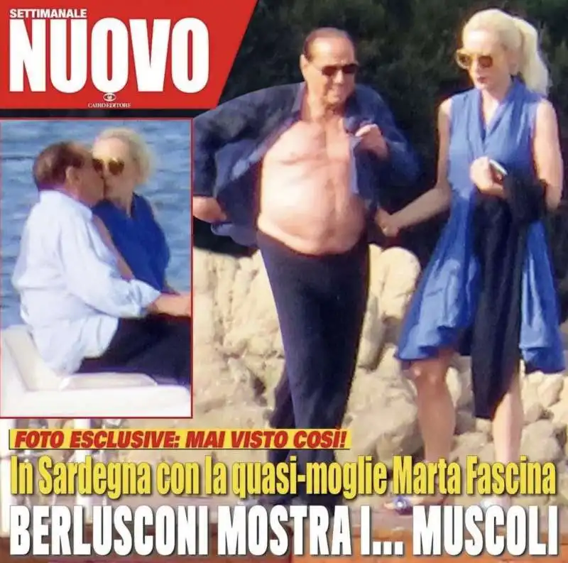 SILVIO BERLUSCONI CON LA PANZA DI FUORI SU NUOVO SETTIMANALE