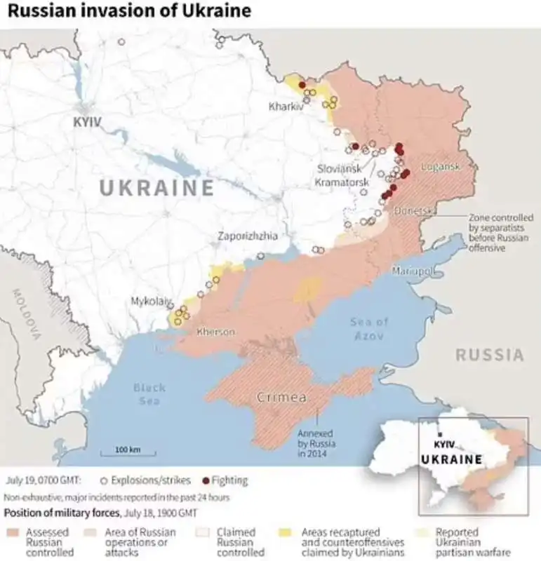 situazione militare in ucraina   19 luglio 2022