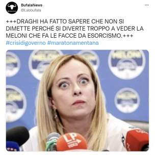 tweet sulla crisi del governo draghi 2