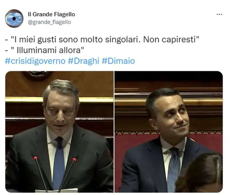 tweet sulle dimissioni di mario draghi   12