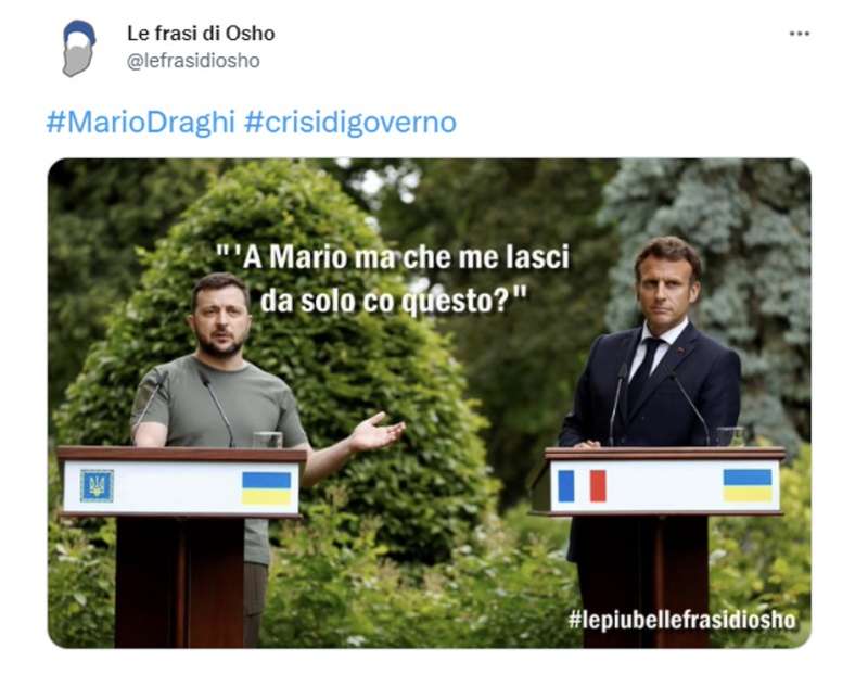 tweet sulle dimissioni di mario draghi 3