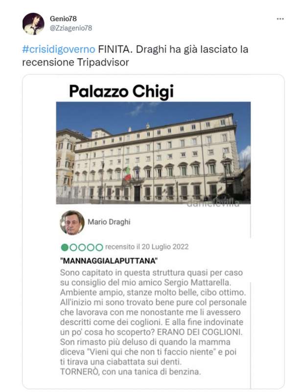 tweet sulle dimissioni di mario draghi 5