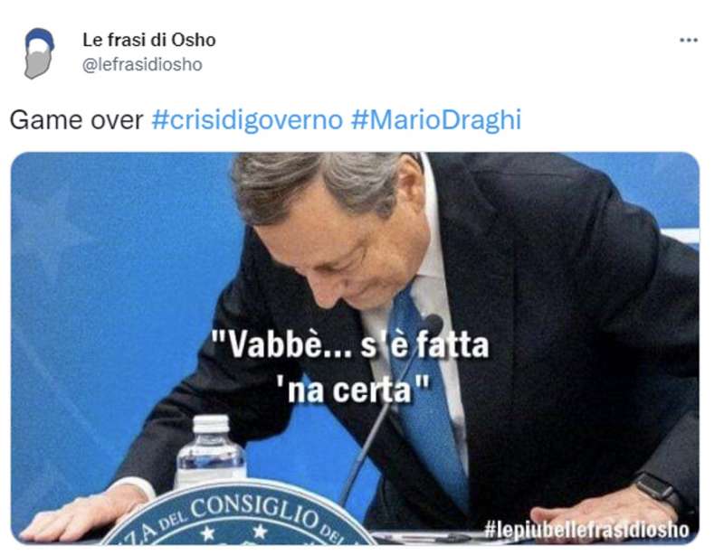 tweet sulle dimissioni di mario draghi 8