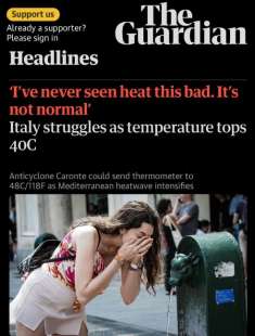 ARTICOLO DEL GUARDIAN SUL CALDO A ROMA