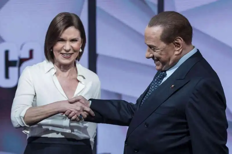 bianca berlinguer   silvio berlusconi 