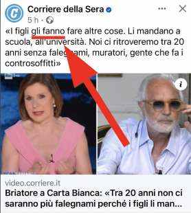 corriere della sera, i figli gli fanno fare