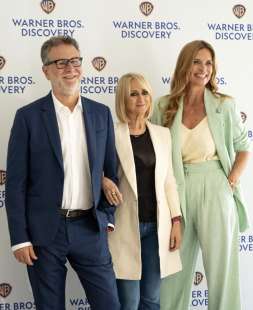 fabio fazio luciana littizzetto filippa lagerback presentazione che tempo che fa sul nove warner bros discovery