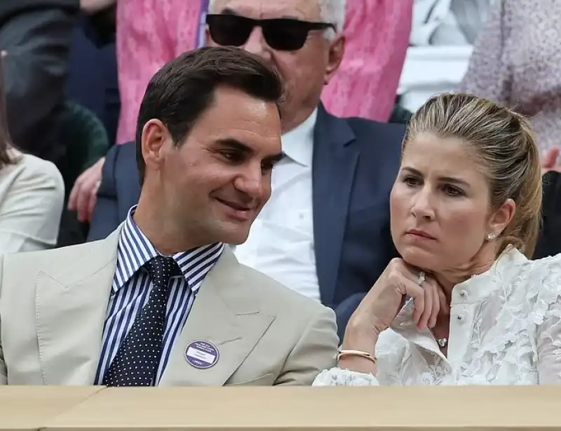  federer e la moglie mirka a wimbledon