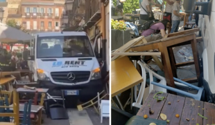 furgone si schianta contro i tavolini di un bar a cagliari 4