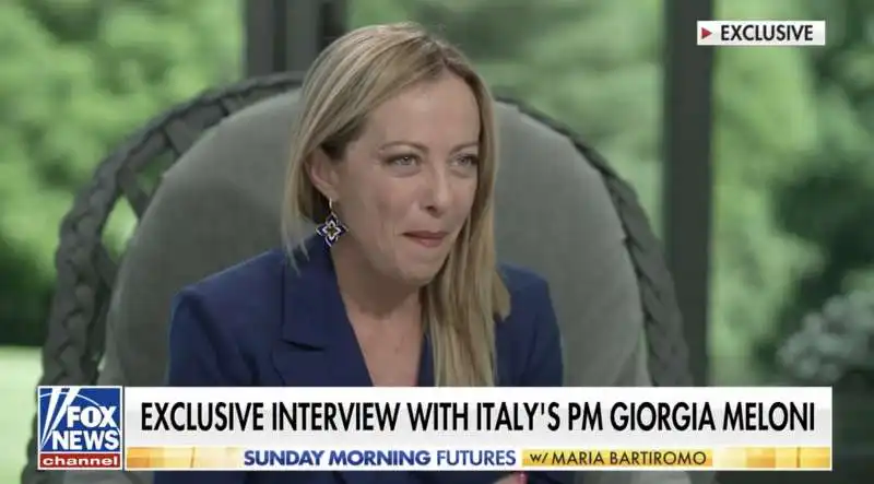 giorgia meloni intervistata da maria bartiromo   fox news   2