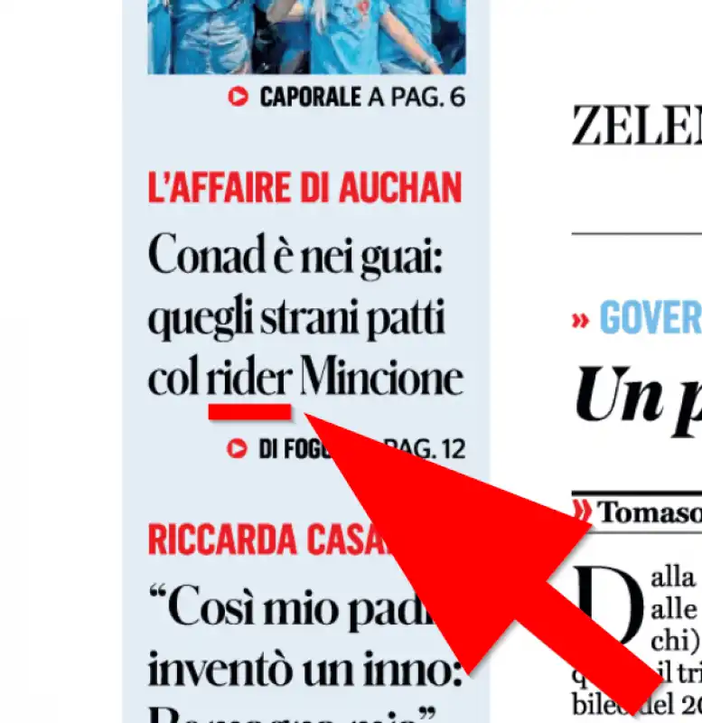 il fatto quodiano, il raider diventa rider, prima pagina