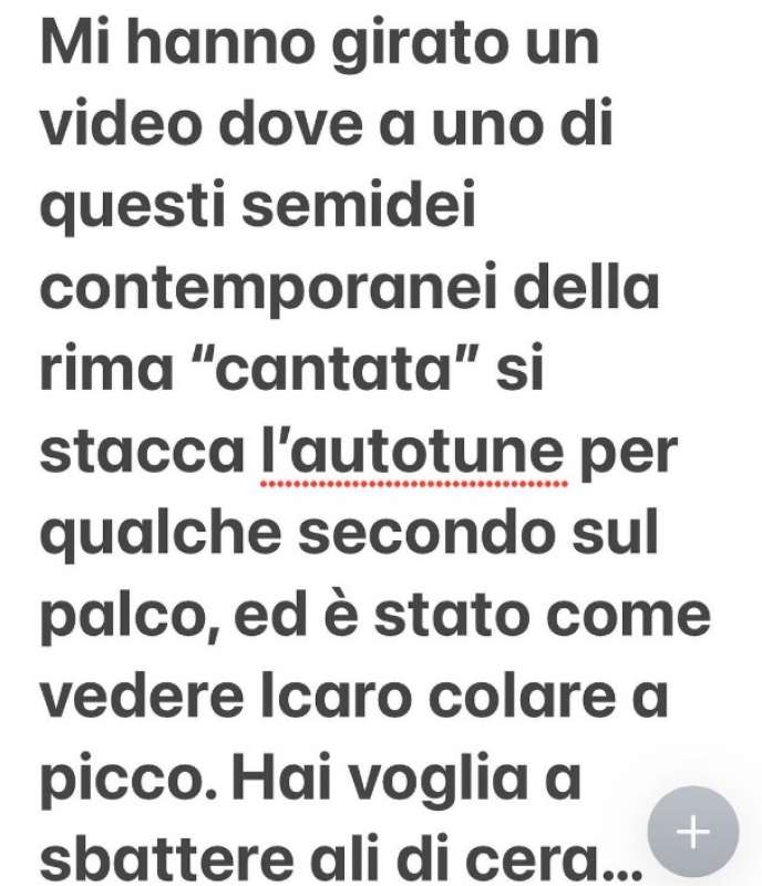 il post di samuele bersani sull autotune