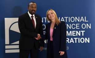 il primo ministro dell etiopia abiy ahmed ali con giorgia meloni