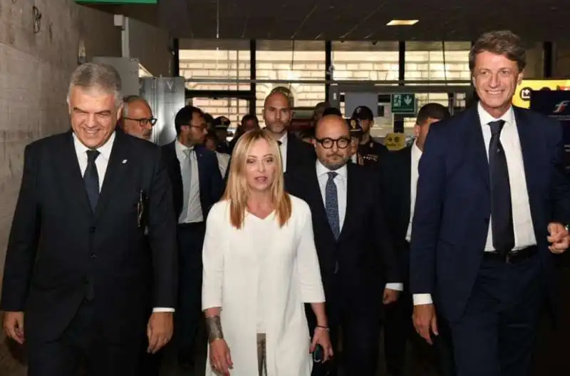 inaugurazione frecciarossa roma pompei   luigi ferraris   giorgia meloni   gennaro sangiuliano   luigi corradi 