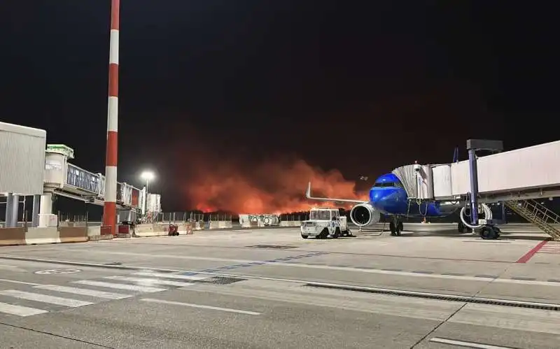 incendi all aeroporto di palermo  