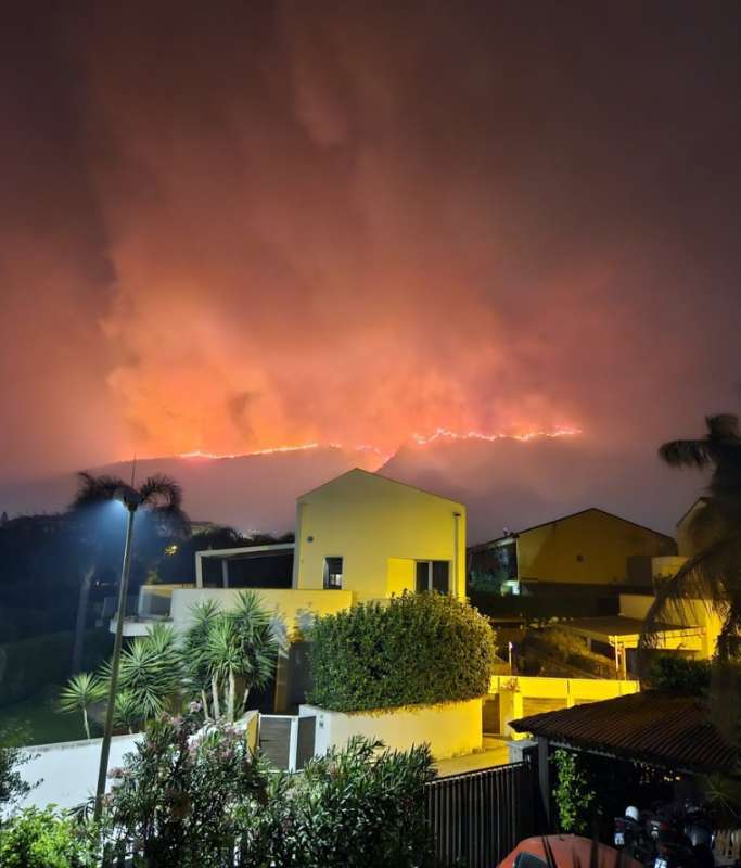 incendi nelle colline attorno a palermo 1