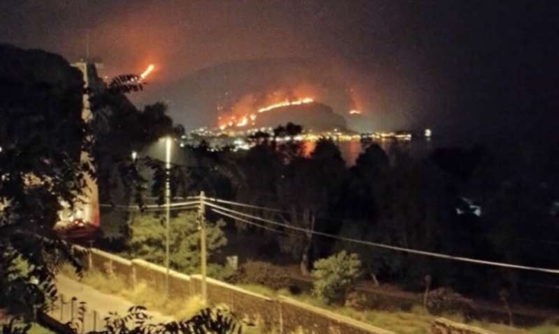 incendi nelle colline attorno a palermo 10