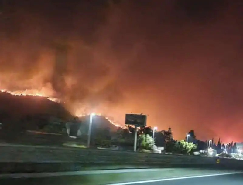 incendi nelle colline attorno a palermo    4