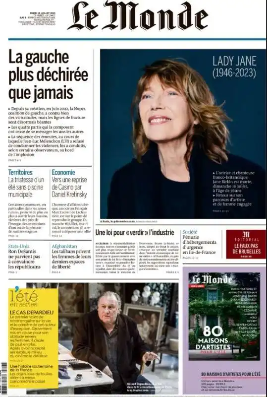 inchiesta di le monde su gerard depardieu