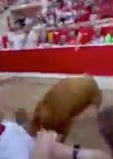 incornato da un toro a pamplona