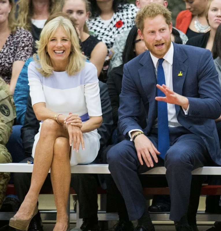 JILL BIDEN PRINCIPE HARRY NEL 2016