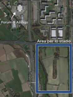 l area del nuovo stadio dell inter a rozzano