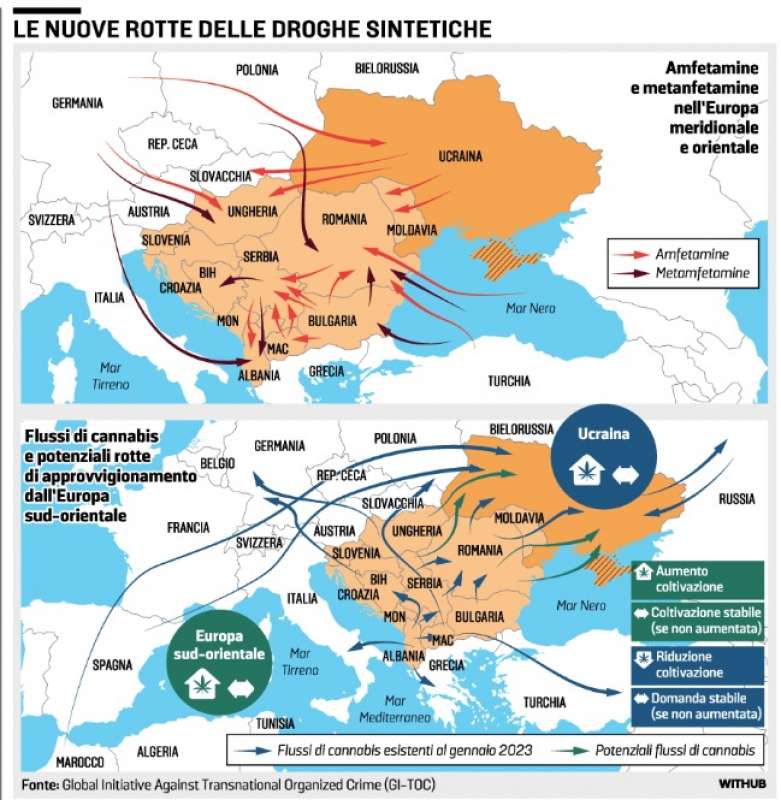 le nuove rotte delle droghe sintetiche