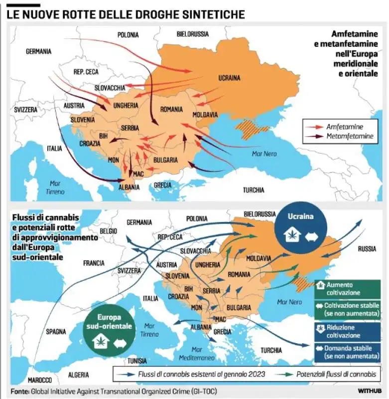 LE NUOVE ROTTE DELLE DROGHE SINTETICHE 