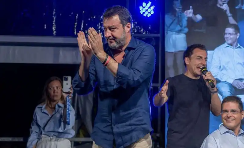 matteo salvini con daniele capezzone a cervia