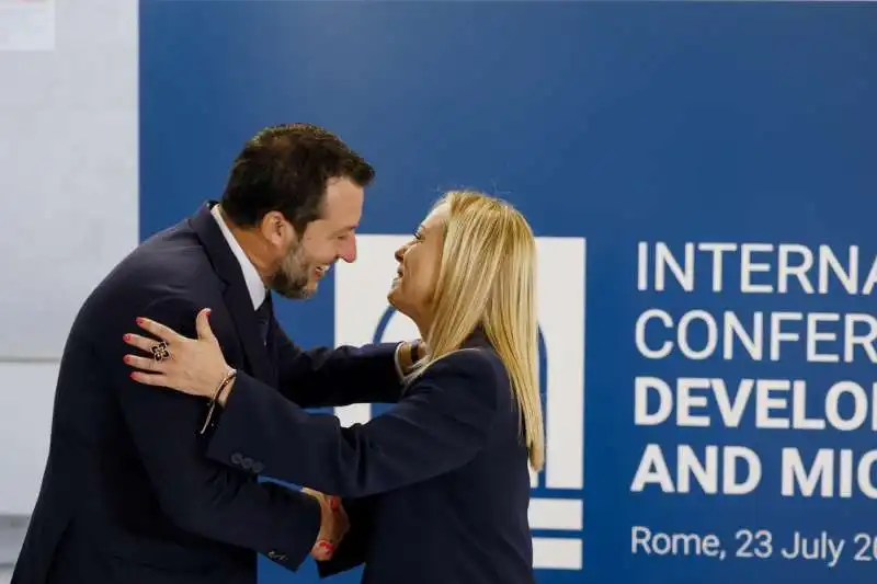 matteo salvini e giorgia meloni   