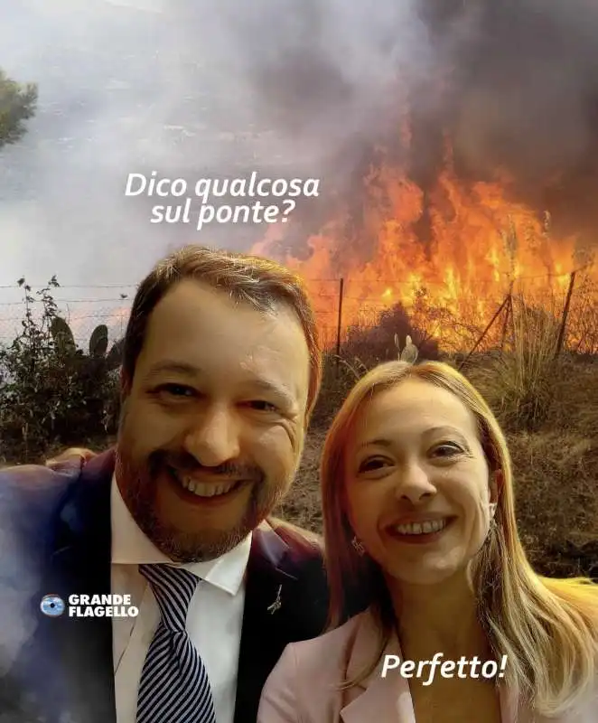 MATTEO SALVINI E GIORGIA MELONI - MEME BY IL GRANDE FLAGELLO 