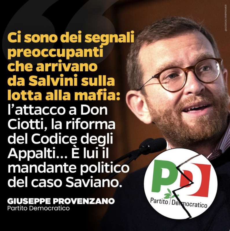 PEPPE PROVENZANO CONTRO MATTEO SALVINI