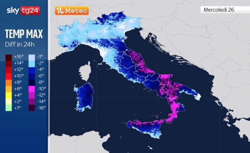 previsioni meteorologiche - mercoledi 26 luglio 2023