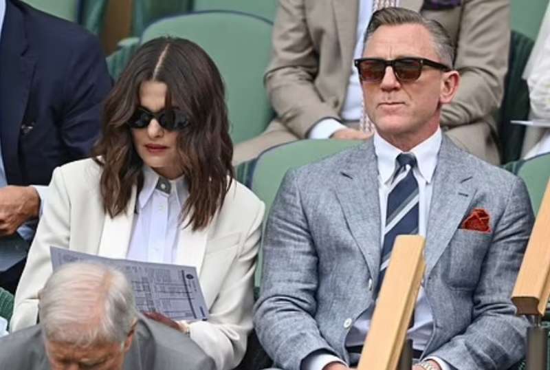 rachel weisz con daniel craig finale wimbledon 2023