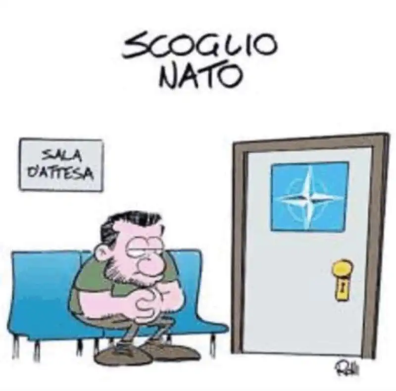 scoglio nato   vignetta by rolli   il giornalone   la stampa  