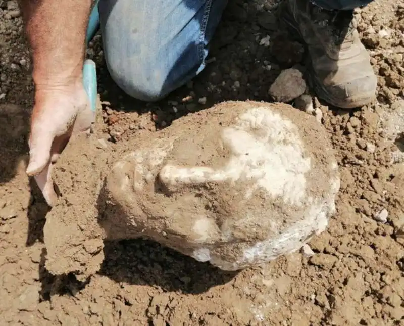 testa di marmo ritrovata a piazza augusto imperatore, a roma   9