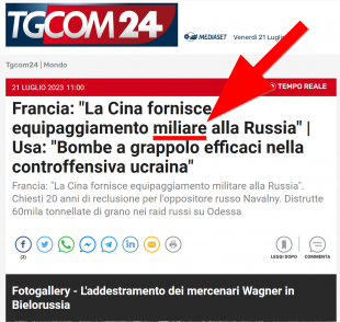 tgcom24, equipaggiamento miliare