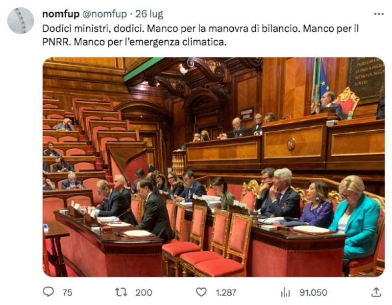 tweet di filippo sensi - mozione di sfiducia contro daniela santanche