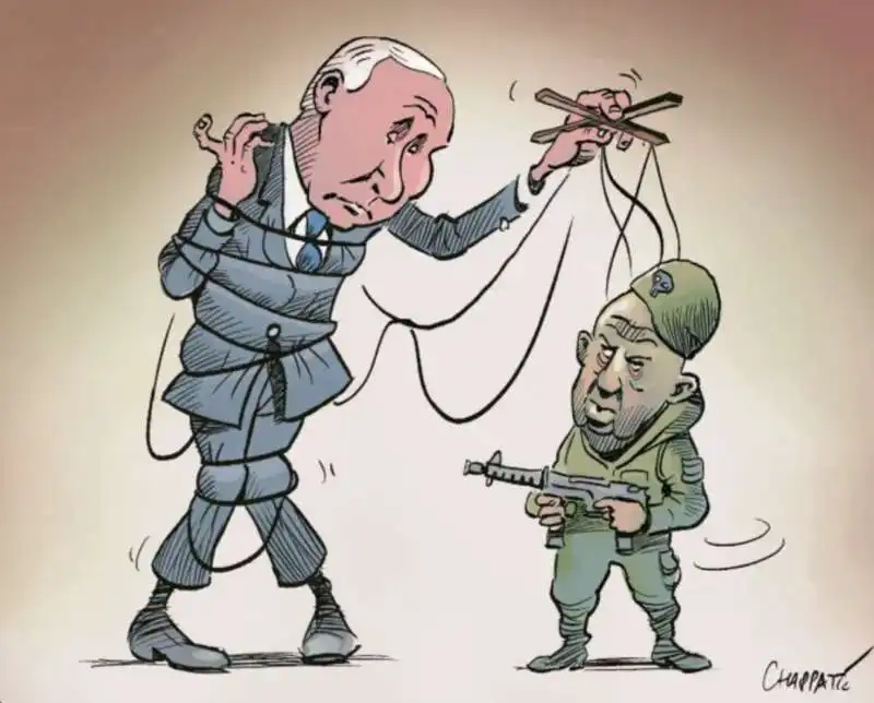 VLADIMIR PUTIN E EVGENIJ PRIGOZHIN - VIGNETTA 