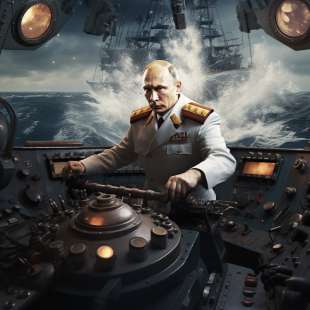 VLADIMIR PUTIN MARINAIO - IMMAGINE CREATA CON MIDJOURNEY