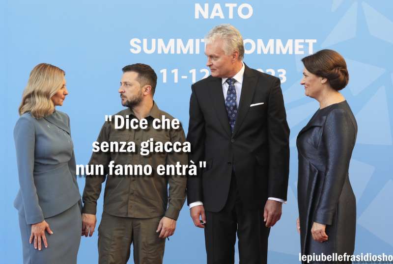 VOLODYMYR ZELENSKY AL VERTICE NATO VILNIUS - MEME BY OSHO