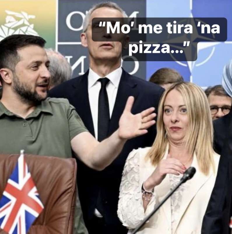 VOLODYMYR ZELENSKY E GIORGIA MELONI A VILNIUS - MEME