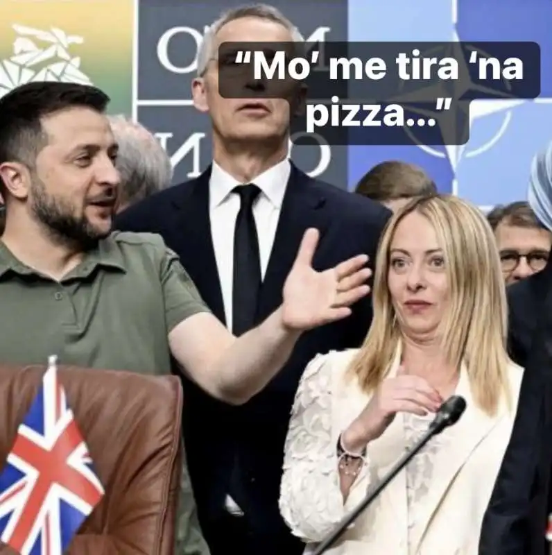 VOLODYMYR ZELENSKY E GIORGIA MELONI A VILNIUS - MEME 