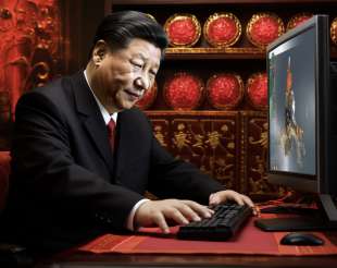 xi jinping in versione hacker immagine creata con midjourney 1