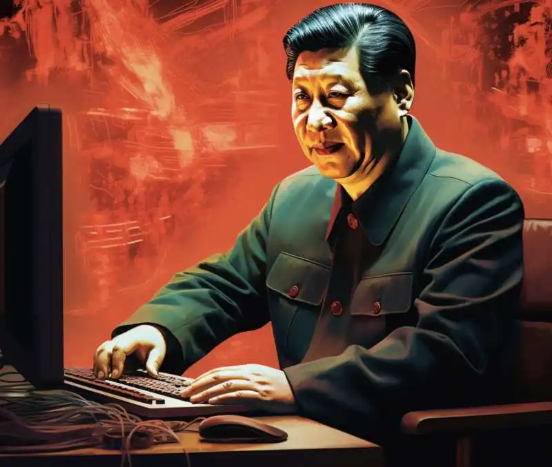 xi jinping in versione hacker   immagine creata con midjourney    4