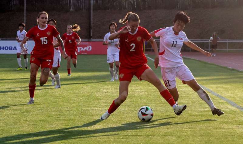 amichevole calcio femminile russia corea del nord.