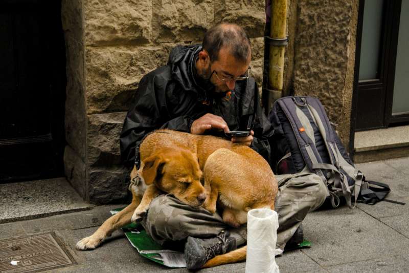 Carlos Merlini Neto con il suo cane