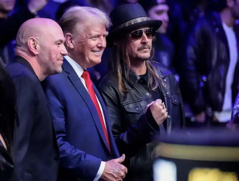 dana white   donald trump   kid rock   convention repubblicana milwaukee 